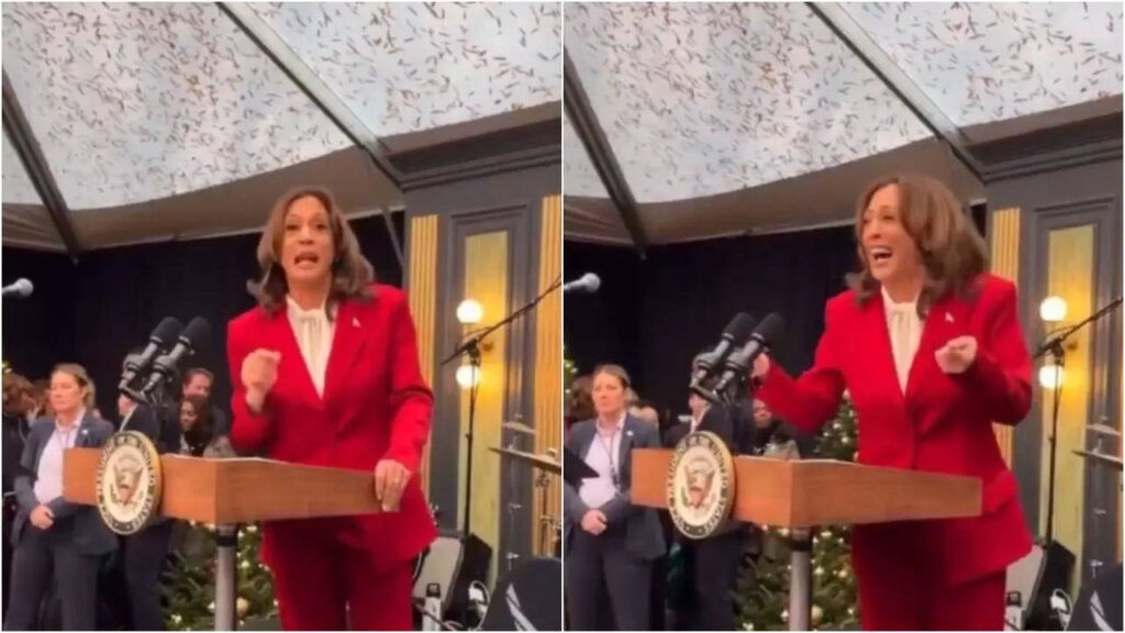 Was Kamala Harris 'drunk' during Christmas speech in DC? Social media reacts to viral video