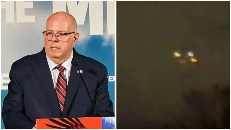 Ex-Maryland Governor Larry Hogan shares video of mysterious drones,