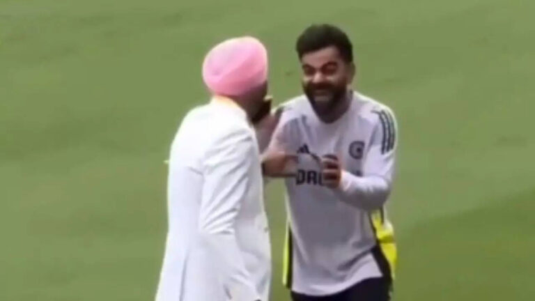 Watch: Kohli and Harbhajan's fun banter steals the show at Gabba