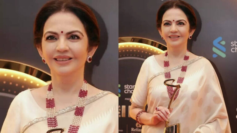 Nita Ambani's handcrafted Kosa silk saree