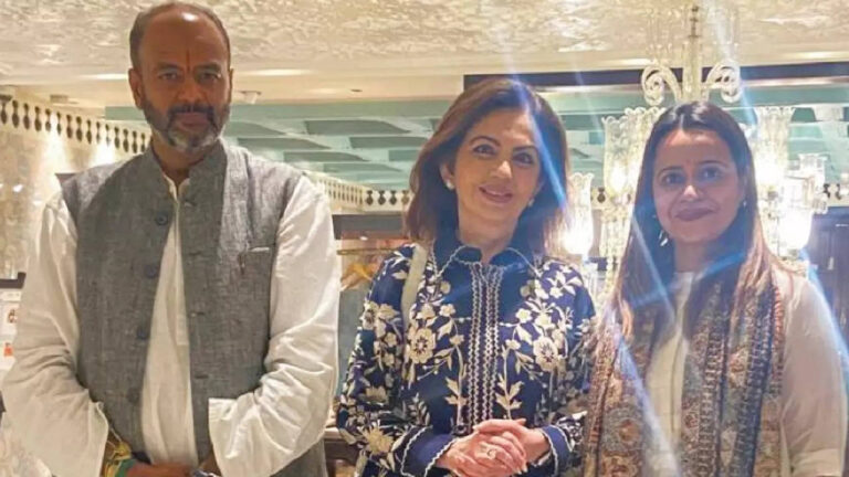 Nita Ambani goes saree-shopping in Bengaluru