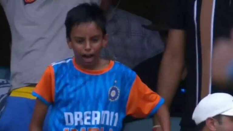 Watch: Little fan in Kohli’s jersey erupts in joy after Head’s wicket