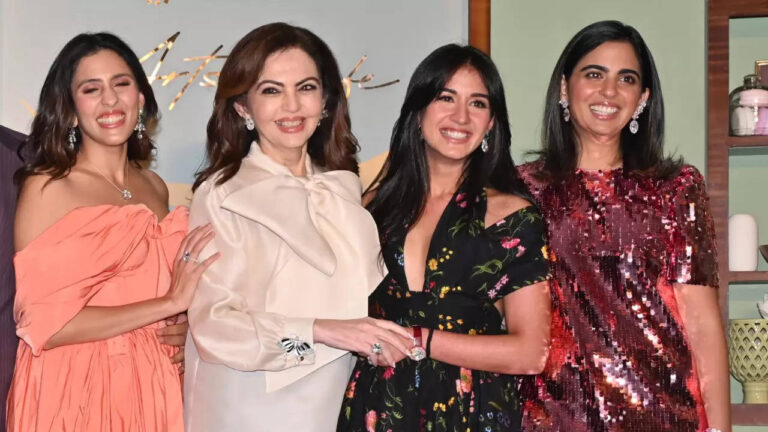 Ambani ladies stun at opening of NMACC Arts Cafe