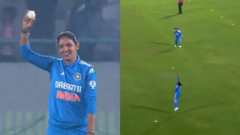 Watch: Harmanpreet pulls off one-handed screamer