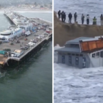 Santa Cruz Wharf collapses due to powerful waves, three fall into ocean