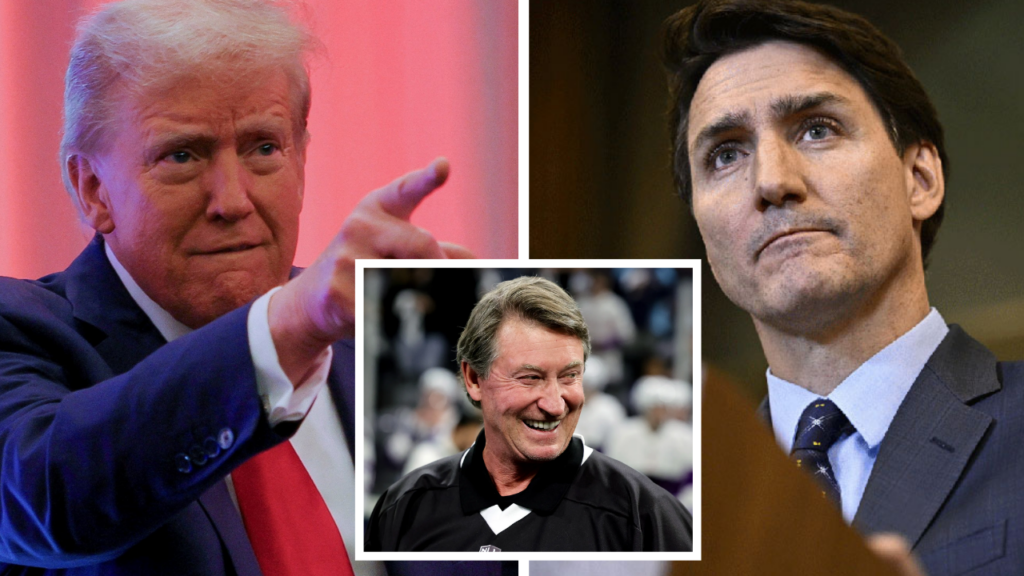 Trump trolls Trudeau in Christmas message, touts Wayne Gretzky as Canada’s next PM