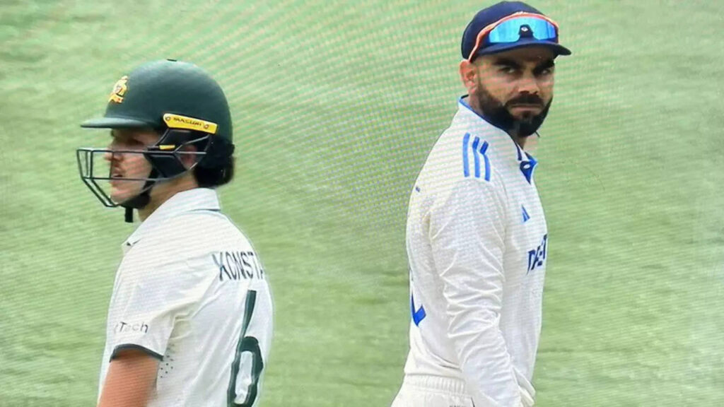 Virat Kohli shoulders Sam Konstas mid-pitch, gives death stare