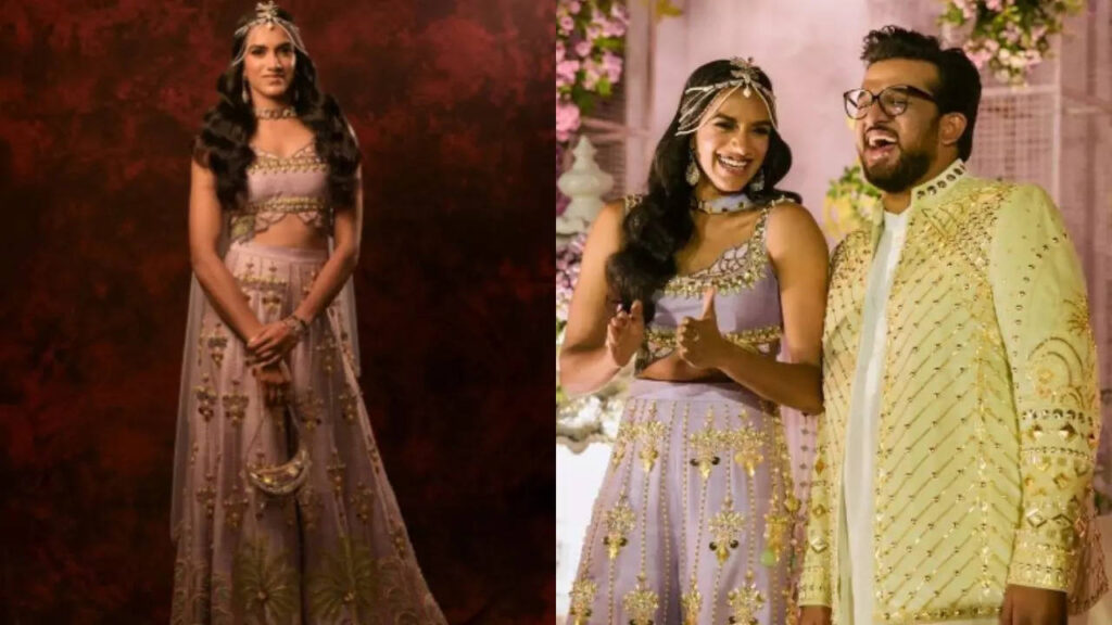 PV Sindhu wore a lilac sharara for Mehendi