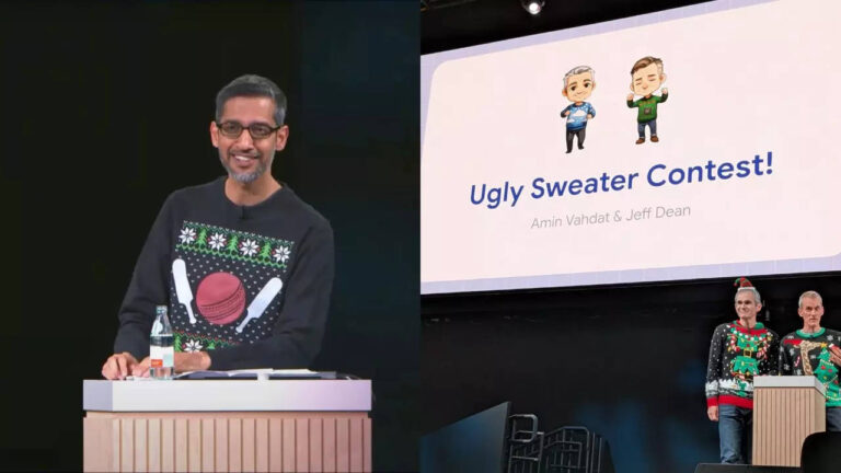 Sundar Pichai participates in Ugly Sweater Contest!