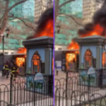 Fire breaks out at NYC's Bryant Park holiday market stall