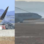 Watch: Moment when plane skidded off runway, burst into flames at South Korea airport