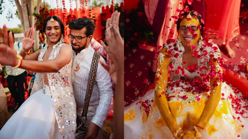 PV Sindhu's unique Haldi ceremony look