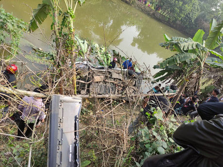 Five killed in Faridpur as train hits microbus on level crossing