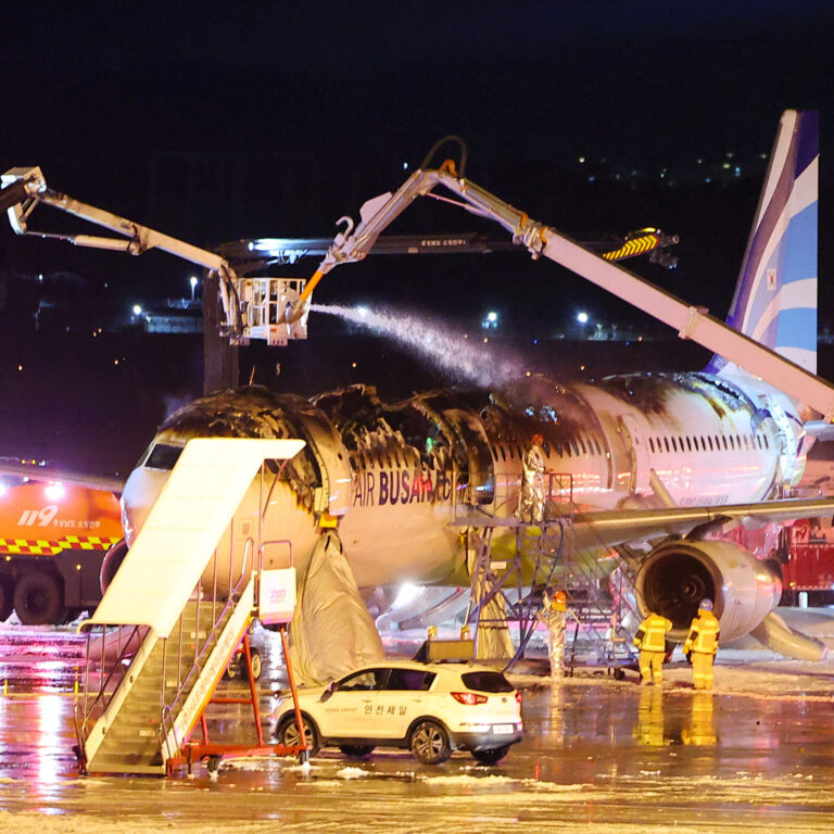 How Dozens Fled an Inferno on a South Korean Plane