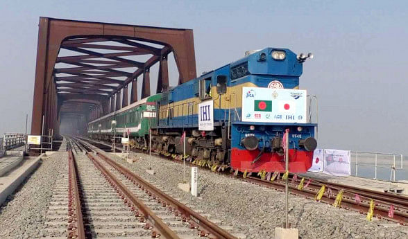 Full speed trial run of trains conducted on Jamuna Railway Bridge