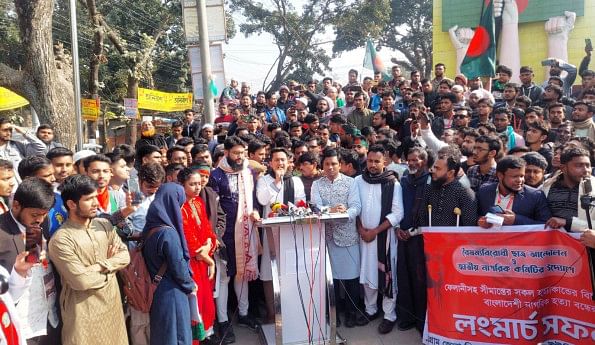 Sarjis leads 'March for Felani' in Kurigram, makes 5-point demand