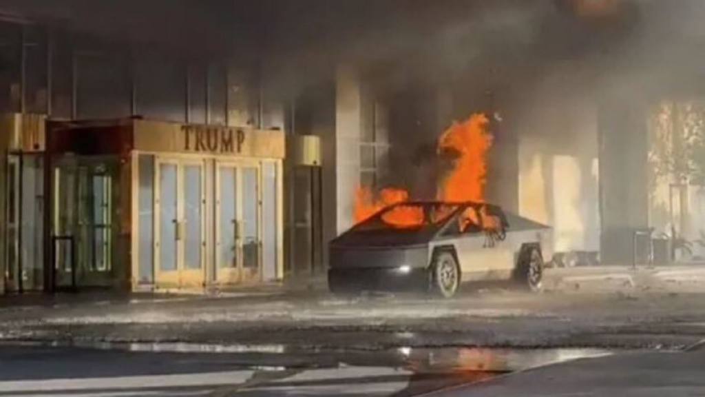 One dead, seven injured as Tesla Cybertruck carrying fireworks explodes near Trump hotel