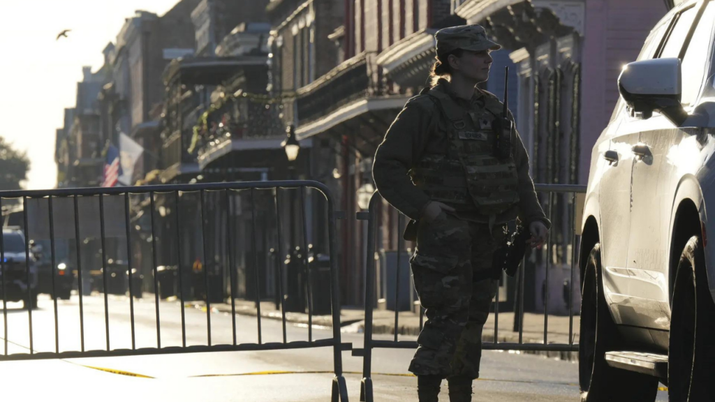 New Orleans attack: New footage shows fiery gunbattle between attacker and police