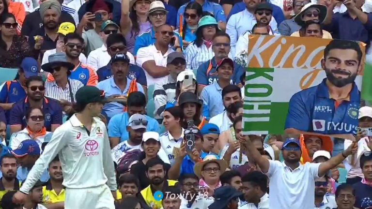 Watch: Indian fan teases Konstas in Sydney with Kohli poster