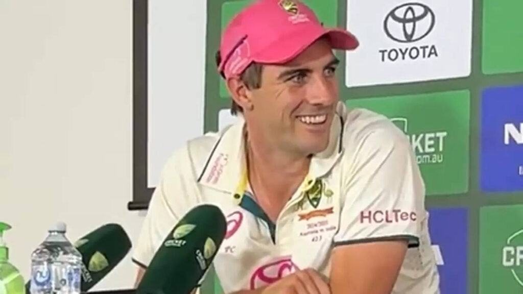 Pat Cummins' son Albie crashes post-match presser. Watch