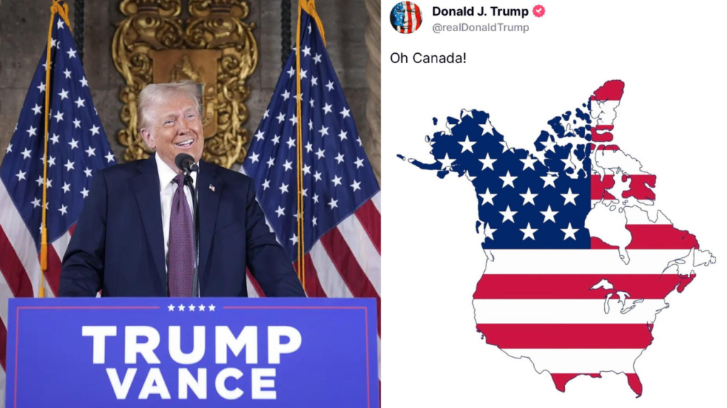 'Oh Canada’: Trump shares map with 51 US states