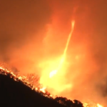 Watch: Rare 'firenado' swirls through Los Angeles as wildfires rage across California