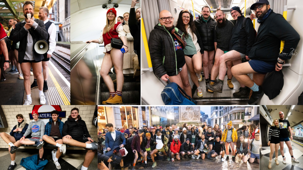 No trousers day: Pants-free passengers on London subway turn heads