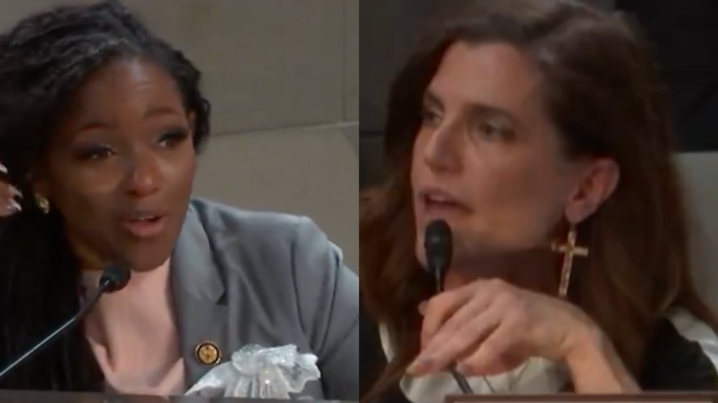 'Want to take it outside?' Republican Nancy Mace clashes with Democrat Jasmine Crockett over 'child, listen' remark - video