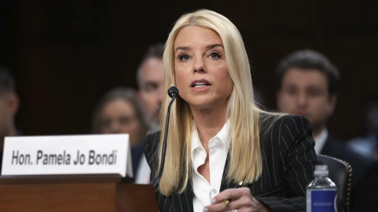 Pam Bondi is asked whether she will enforce an 'enemies list' like Kash Patel announced. Her reply is...