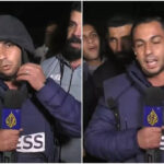 Watch: Palestinian journalist takes off protective gear after Israel-Hamas ceasefire announcement