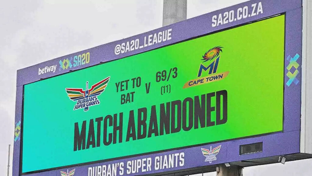 SA20: MI Cape Town playoffs hopes strengthen after washout