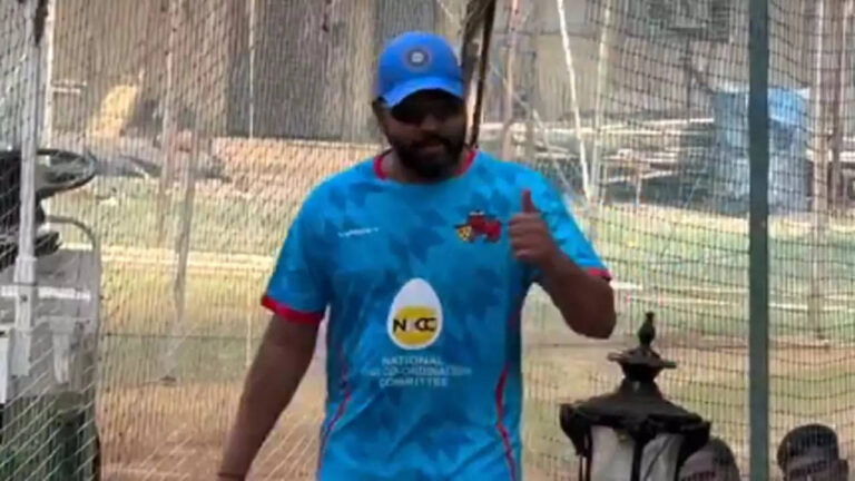 Rohit sweats it out ahead of 'Hitman show' in Ranji - Watch