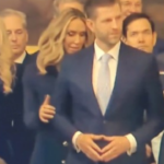 What was Eric Trump's viral hand gesture at father's inauguration? Did wife Lara ask him not to do that?