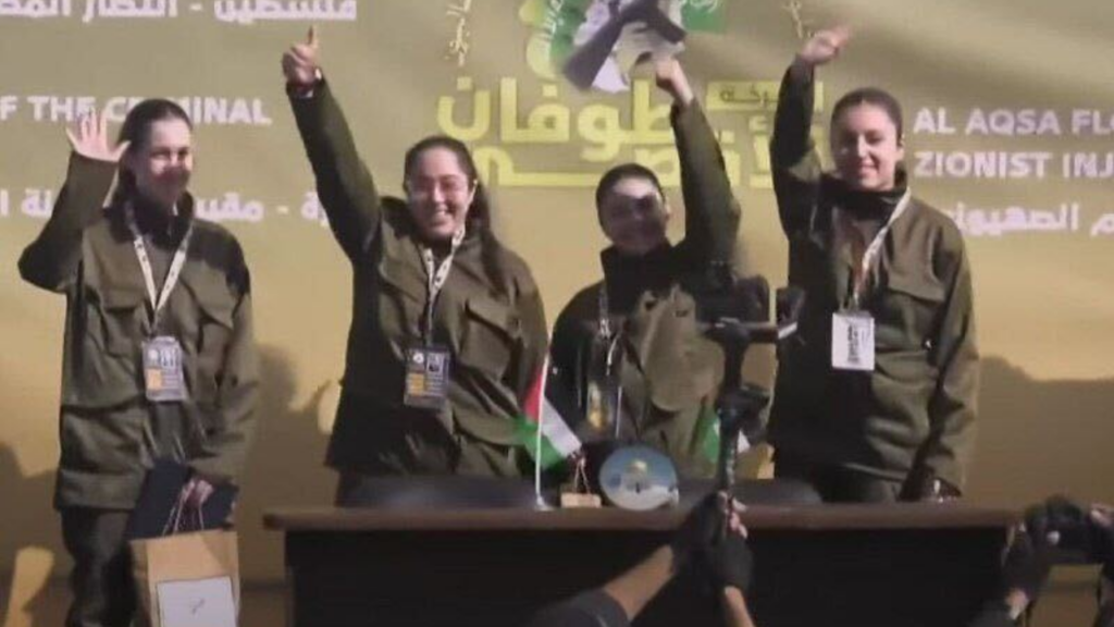 Watch: Hamas releases 4 female IDF prisoners captured on October 7