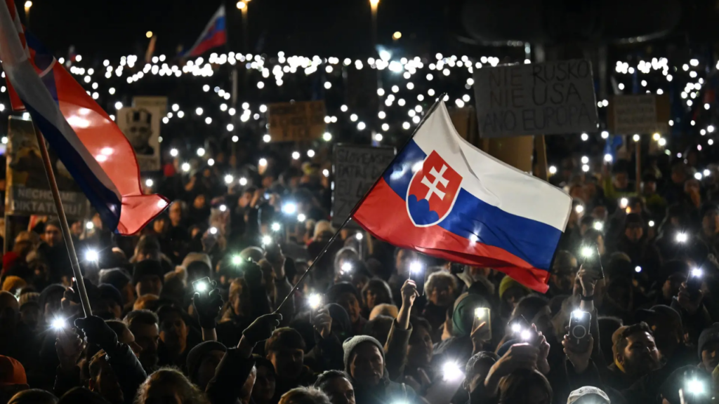 Slovakia's peaceful anti-government protests grow nationwide