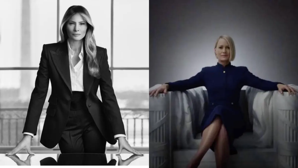 Boss Lady: Why Melania Trump looks like Claire Underwood from House of Cards in White House portrait