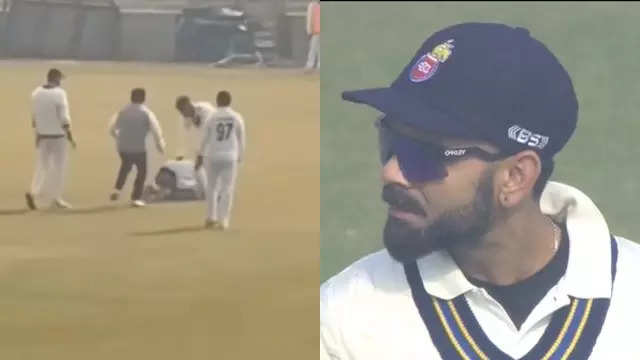 Watch: Fan breaches security to touch Virat Kohli's feet