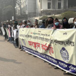 Dismissed trainee SIs protest in front of Secretariat