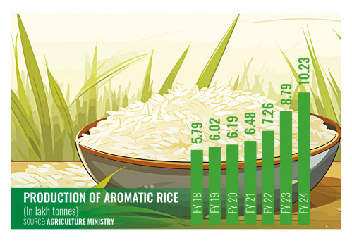 Aromatic rice production nearly doubles in seven years