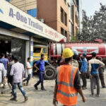 Man killed as oil tanker crashes into car showroom in Natun Bazar