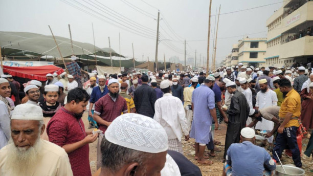 Drone crash triggers commotion on Ijtema ground, 40 injured