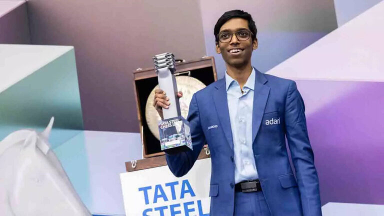 Praggnanandhaa defeats Gukesh to clinch Tata Chess title