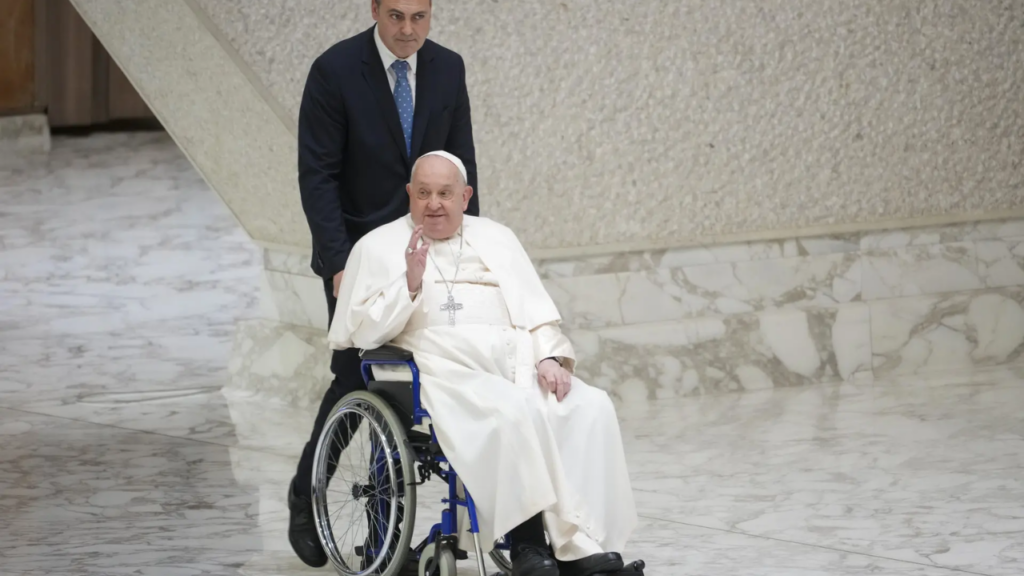 Pope lists tragedies of children in war and trafficking at a rights summit