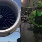 ‘Just wanted people to laugh’: Fitness influencer performs risky push-up stunt near airplane engine