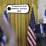 'Trump heard free Palestine and said sold'