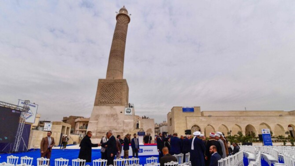 Iraq’s leaning 'hunchback' minaret rises again after years in ruins