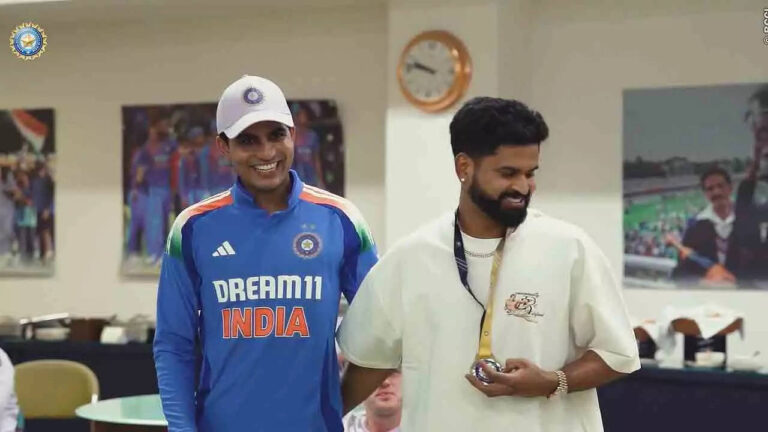 Watch: Shreyas Iyer given 'Impact Fielder' of the series medal