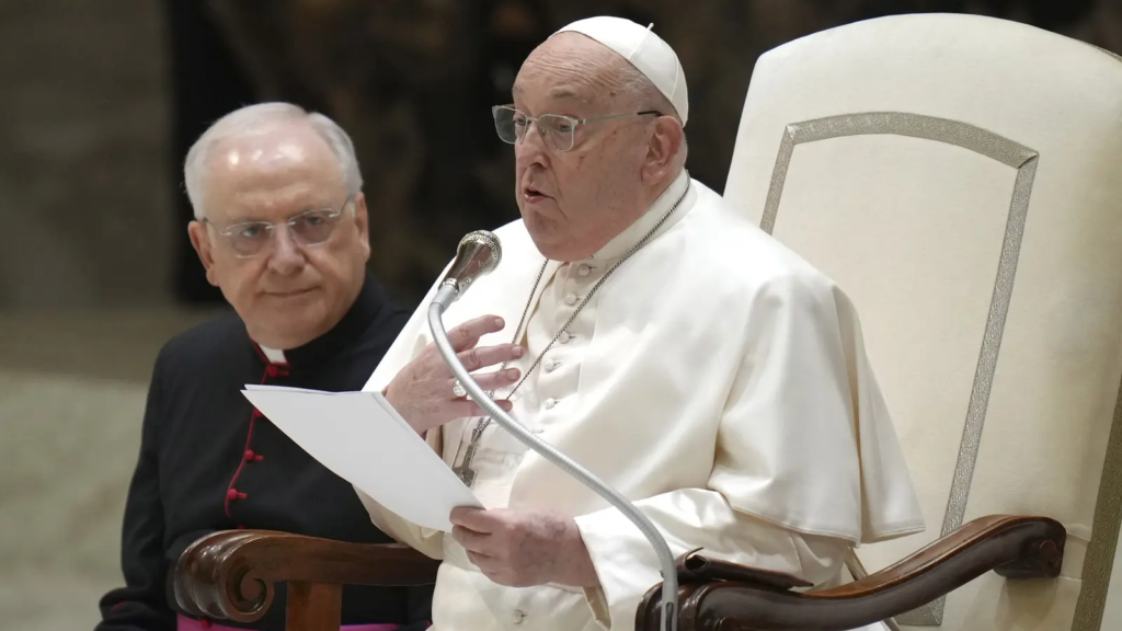 In hospital, a resting Pope Francis sits out Sunday mass