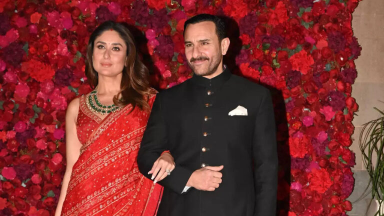 Kareena's sindoor-Saif's nawabi charm at Aadar's wedding