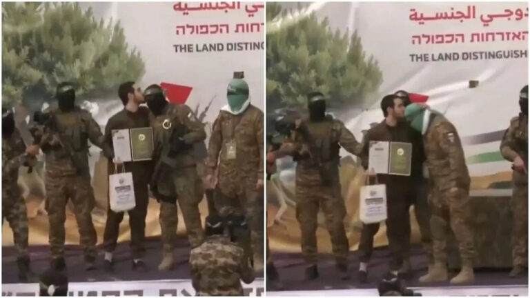 Watch: Israeli hostage Omer Shem Tov kisses forehead of Hamas militants after being released